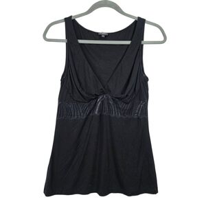 CosaBella bodycon with lace trim V neck sleevesless top